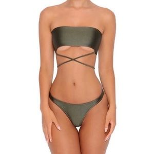 “Oh Polly” *NEW* High leg Bandeau Bikini